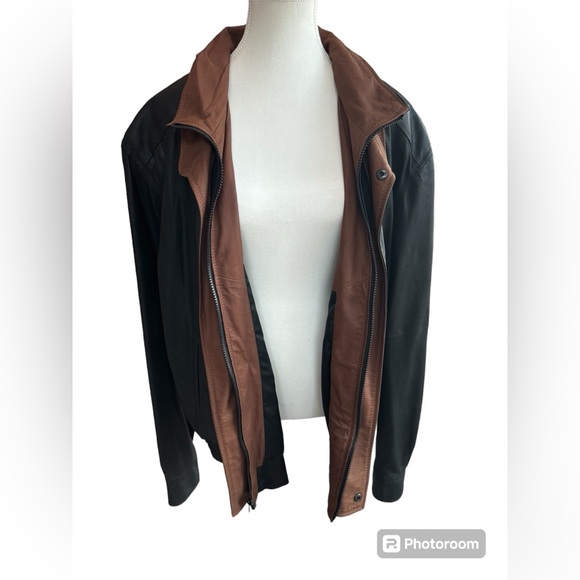 Johnston & Murphy Lightweight Lamb Double Collar Jacket Coat - Picture 7 of 11